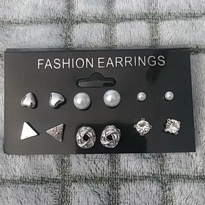 6 Pair Earring Stud Lot